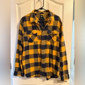 Vans Long Sleeve Button Down Plaid Shirt Large